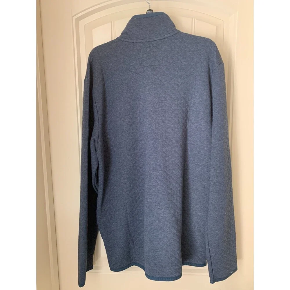 Sonoma Sweater Mens Small Blue Quarter Snap Pullover Fleece Supersoft New NWT